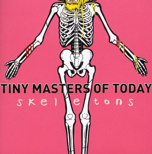 CD cover: Cartoon skeleton against a bright pink background.