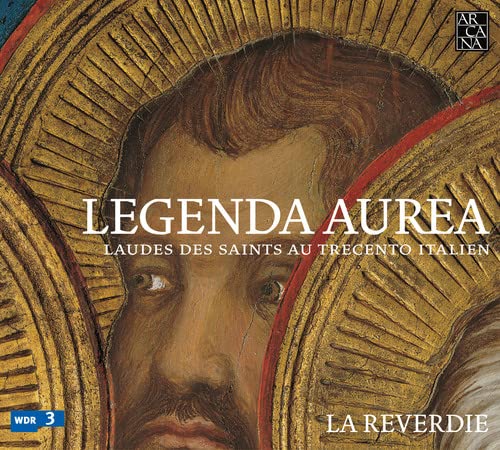 CD cover featuring a detail from medieval religious art with gold halo.