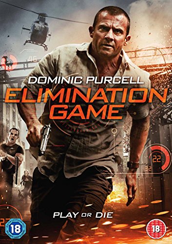 DVD cover for "Elimination Game" featuring Dominic Purcell with a gun.