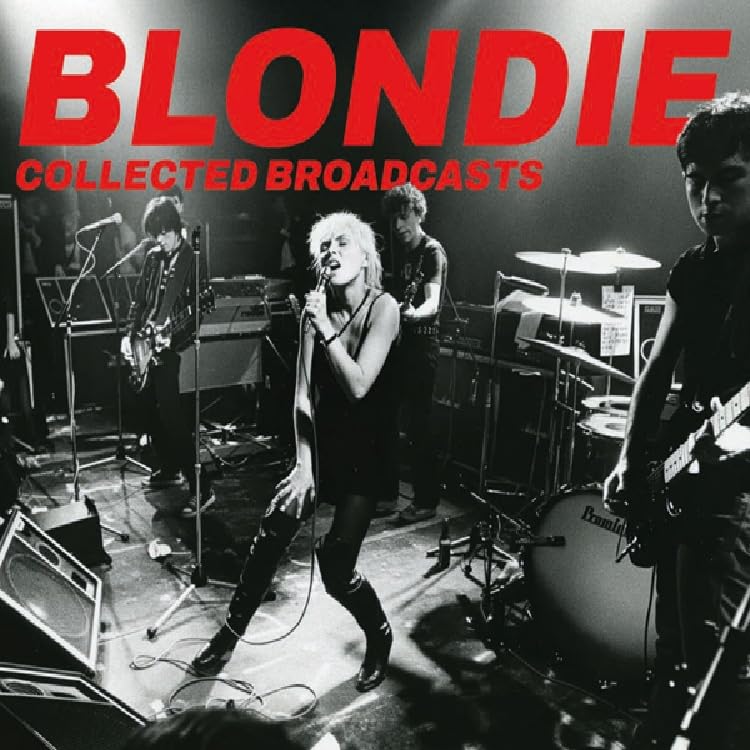 Blondie album cover: band performing live in black and white.