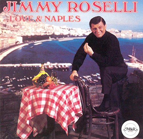 Jimmy Roselli album cover with a seaside view and fruit still life.