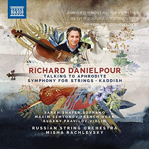 CD cover featuring a portrait, violin, and classical sculpture.