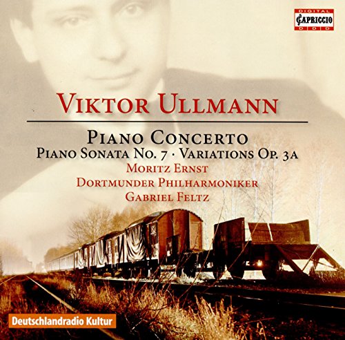 CD cover for Viktor Ullmann’s piano works, featuring a train image.