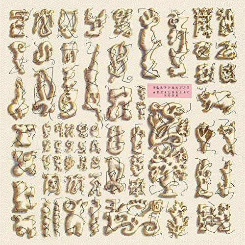 CD cover with abstract golden shapes and text: "Slapp Happy Acnalbasac Noom".