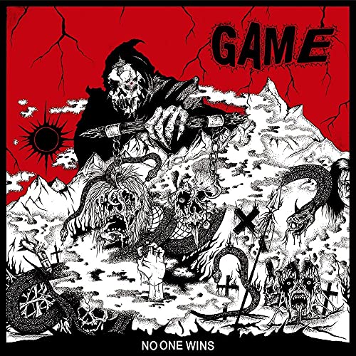 Black and white album cover depicting a grim reaper and skeletal figures.