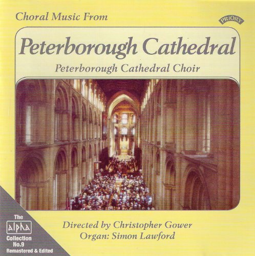 CD cover for choral music from Peterborough Cathedral, showing the interior.