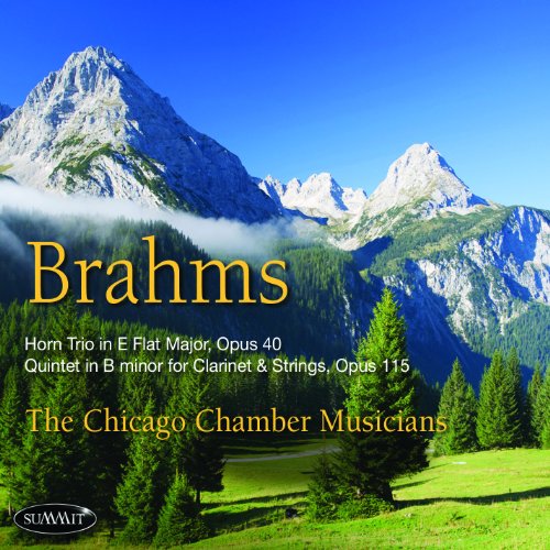 CD cover: mountains, trees, and text reading "Brahms" and "Chicago Chamber Musicians".