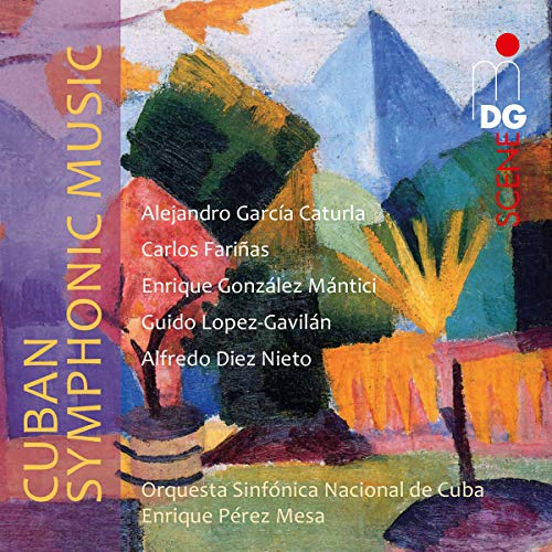 CD cover for Cuban symphonic music by various composers, abstract art.