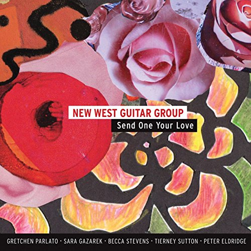 CD cover with roses, abstract shapes, and band/artist name “New West Guitar Group”.