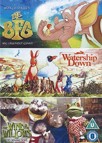 DVD cover featuring illustrations from "The BFG," "Watership Down," and "Wind in the Willows.