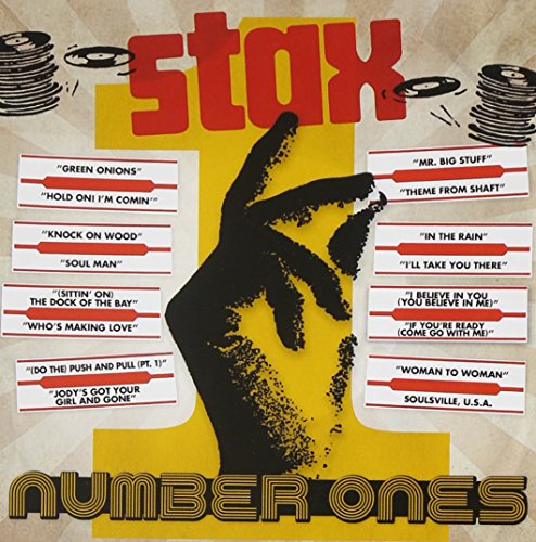 CD cover for “Stax Number Ones” with a hand and song list.