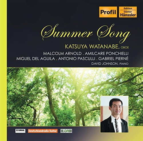 CD cover for "Summer Song" featuring piano and oboe performers and trees.