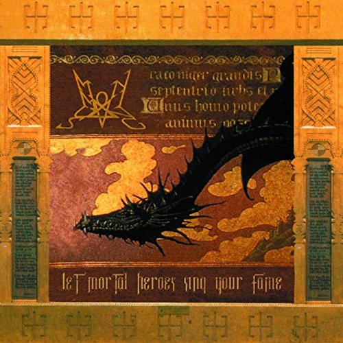 CD cover: black dragon flying over a fiery, ornate landscape.