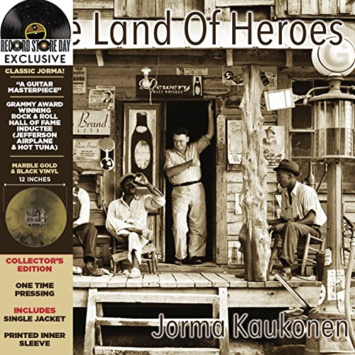 Sepia-toned album cover showing three men outside a store with a Record Store Day banner.