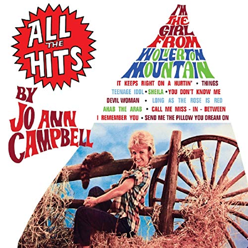CD cover for Jo Ann Campbellās āAll The Hitsā featuring a rural scene.