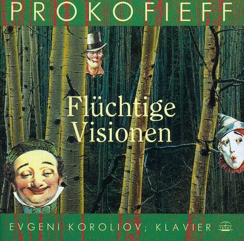 CD cover with painted forest scene and floating character heads.