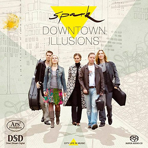CD cover for Spark’s “Downtown Illusions” featuring a band portrait.
