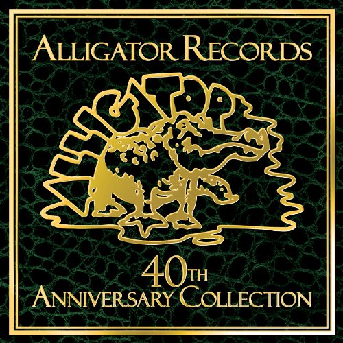 Alligator Records 40th Anniversary Collection CD cover with gold alligator illustration.