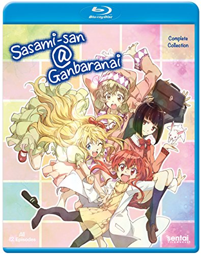 Blu-ray cover for "Sasami-san@ganbaranai" featuring anime girls and floral designs.