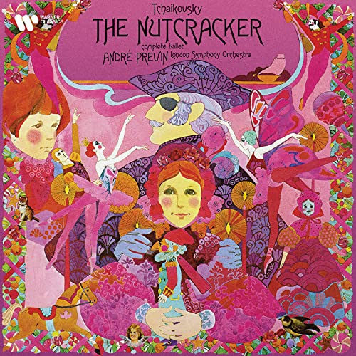 CD cover for Tchaikovsky’s “The Nutcracker” featuring colorful, illustrated characters.