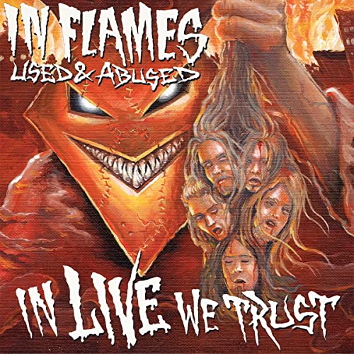 In Flames "Used & Abused" CD cover with demonic imagery and faces.