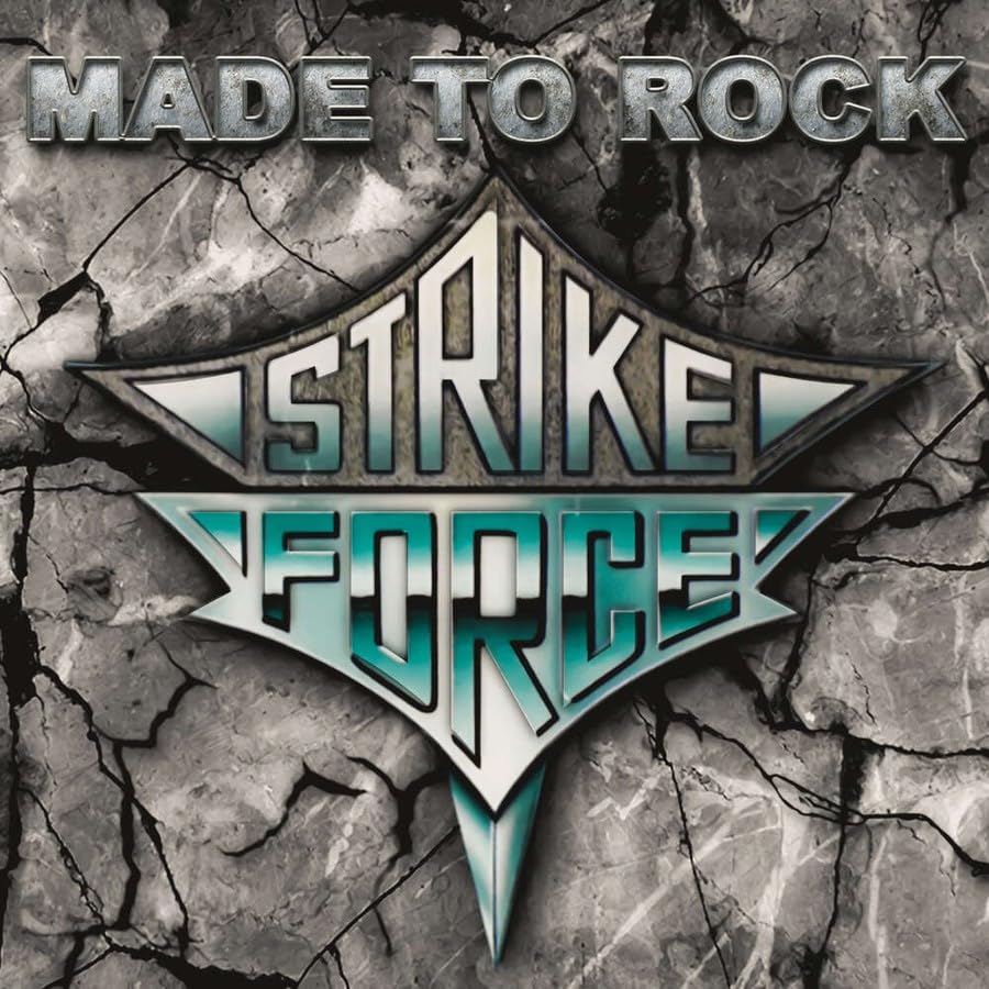 CD cover for "Strike Force - Made To Rock" with a lightning bolt.