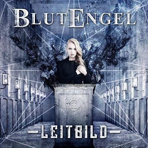 CD cover for Blutengel's "Leitbild" featuring a woman in a dark setting.