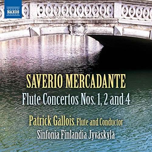 CD cover for Mercadante’s Flute Concertos with a bridge image.