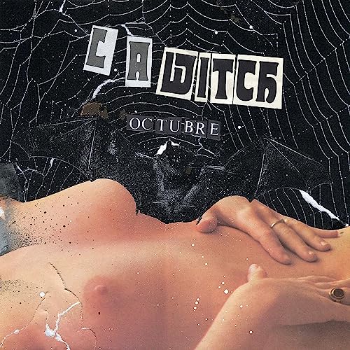 Album cover for L.A. Witch’s “Octubre” with spiderweb and body imagery.