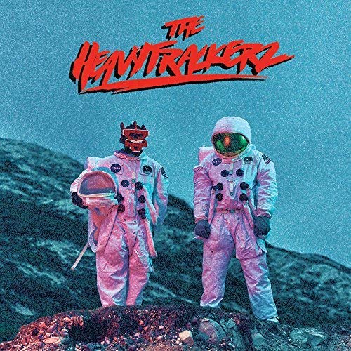 CD cover featuring two astronauts in pink suits against a blue sky.
