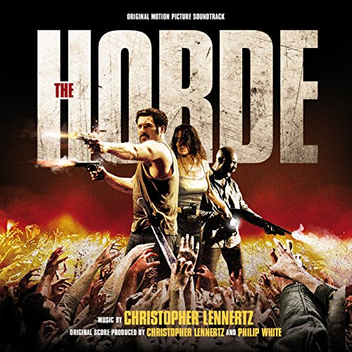 CD cover for "The Horde" soundtrack, featuring people fighting zombies.
