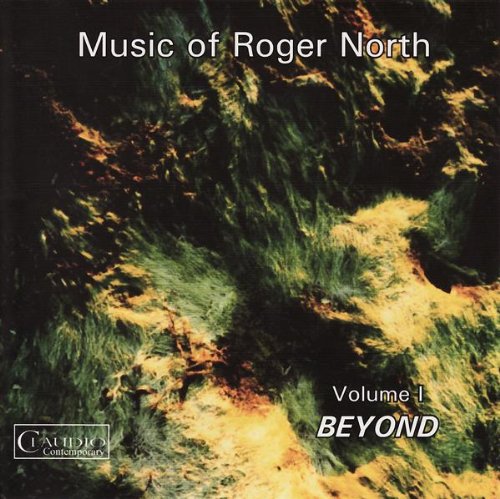 CD cover for Roger North’s “NORTH:BEYOND:VOLUME 1” with abstract green and gold imagery.