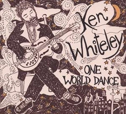 CD cover: Ken Whiteley playing guitar, illustrated in brown tones.