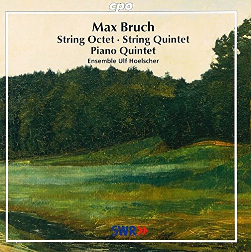 CD cover for Max Bruch chamber music featuring a forest landscape.