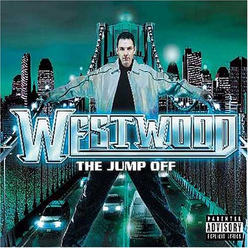 CD cover: Man on a bridge with a city skyline backdrop.
