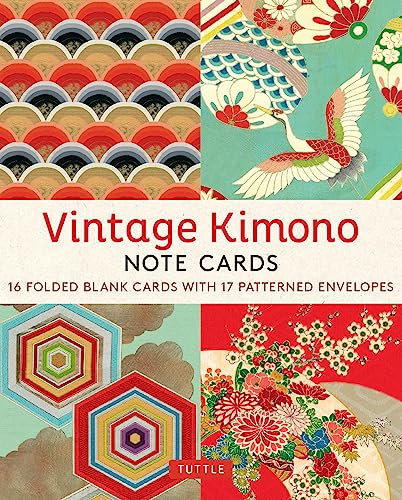 Vintage Kimono, 16 Note Cards: 8 Illustrations from 1900's Vintage Japanese Kimono Fabrics - Blank Cards With Envelopes in a Keepsayke Box: 8 ... ... Cards with Envelopes in a Keepsake Box)