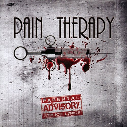 CD cover with syringe graphic, blood drips, and "Parental Advisory" label.