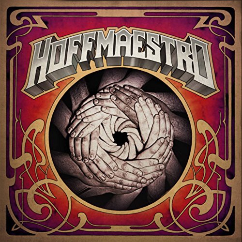Hoffmaestro album cover: hands clasped around a swirling vortex, ornate border.