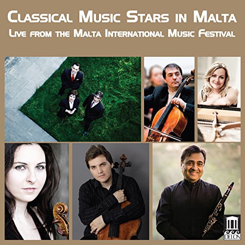CD cover featuring portraits of classical musicians performing in Malta.