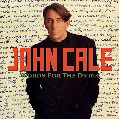 John Cale album cover, “Words For The Dying”, with portrait.