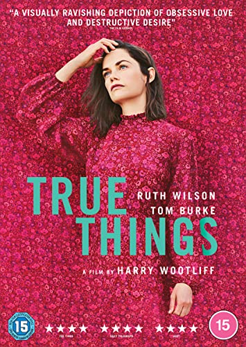 DVD cover for True Things featuring Ruth Wilson against a pink floral background.