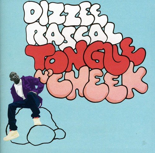 “Dizzee Rascal” album cover with colorful text and a seated artist.