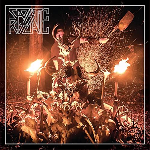 Dark album cover featuring a figure with antlers and a pile of skulls.