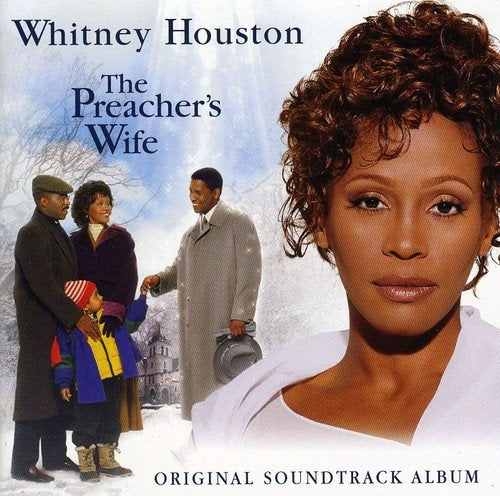 CD cover for "The Preacher's Wife" soundtrack featuring Whitney Houston.