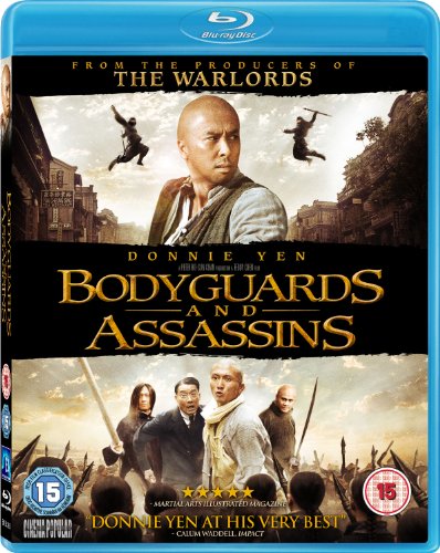 Bodyguards and Assassins" Blu-ray cover featuring Donnie Yen and action scenes.