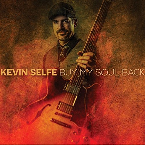 Musician Kevin Selfe with a guitar, album cover with orange tones.