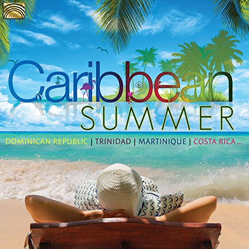 CD cover with beach scene, text “Caribbean Summer”, and a relaxed person.