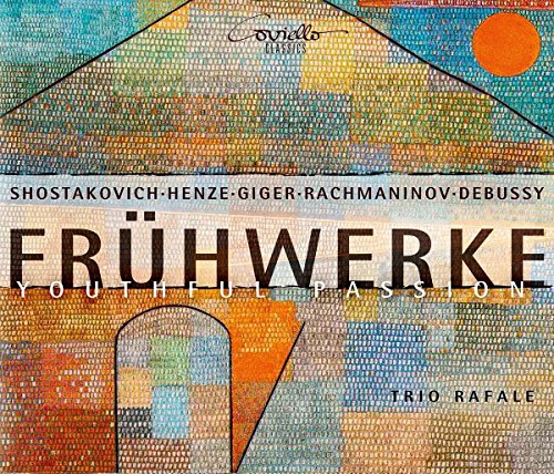 CD cover with abstract geometric shapes and composer names.