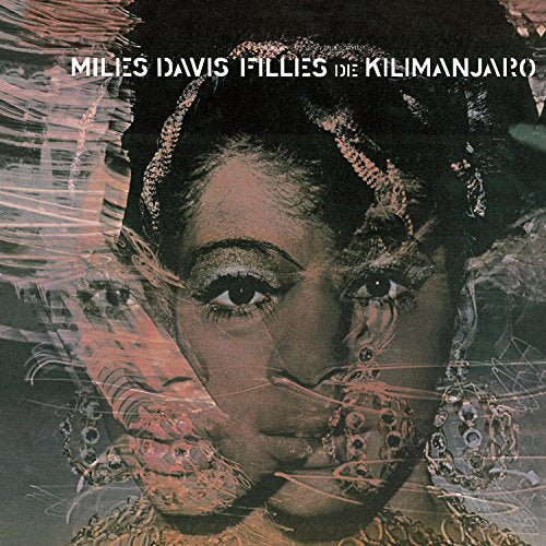 Album cover for Miles Davis Filles de Kilimanjaro featuring a double-exposed portrait of a woman.