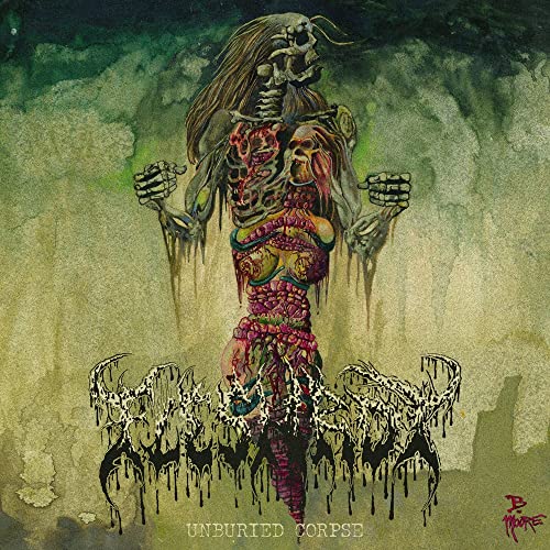 Painted album cover depicting a decaying, skeletal figure with dripping flesh.